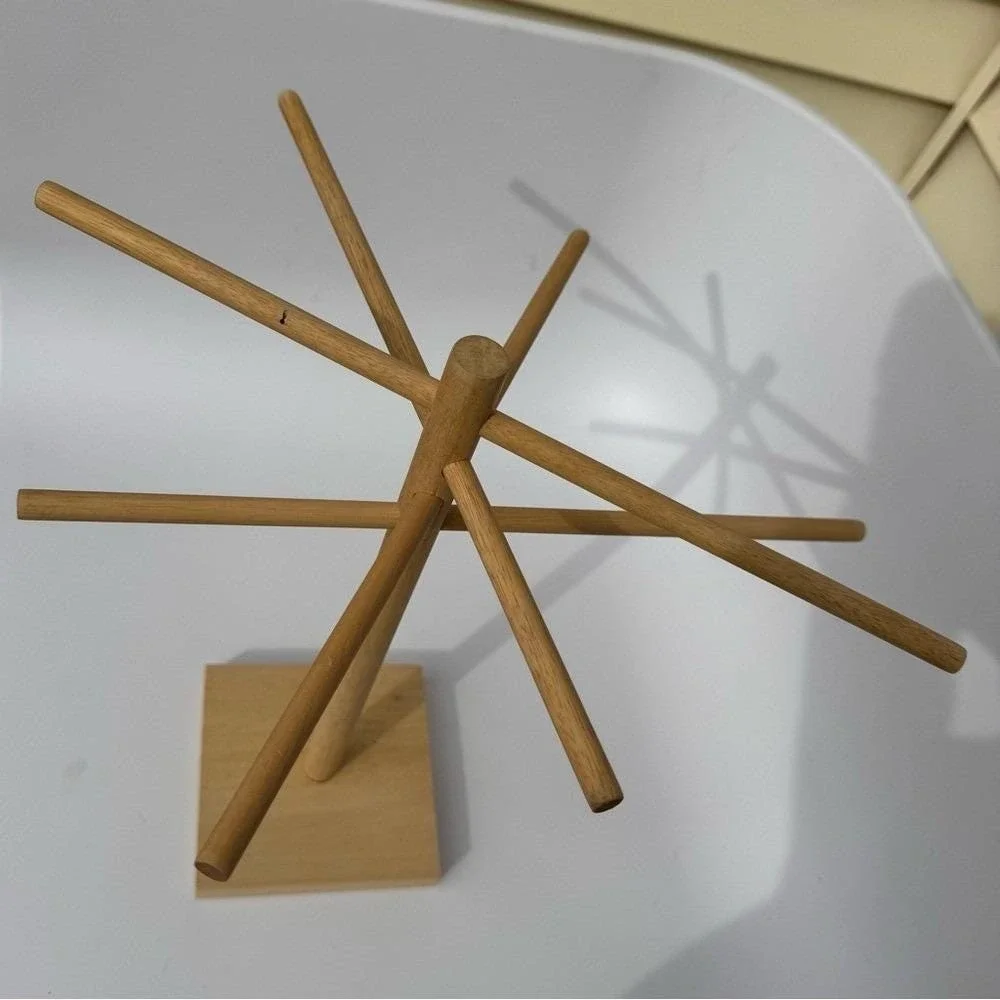 Rowoco Pasta Drying Rack NIB Natural Wood 1995 Vintage Kitchen Foodie Noodles